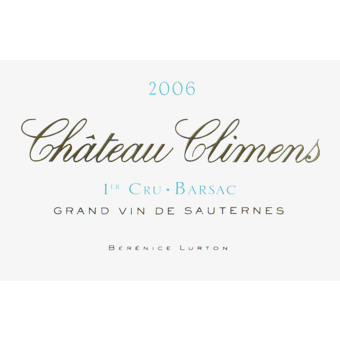 Label shot for 2006 Chateau Climens Sauternes