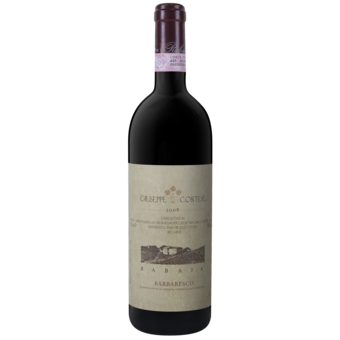 Bottle shot for 2008 Giuseppe Cortese Barbaresco Rabaja