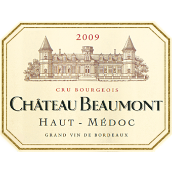 Label shot for 2009 Chateau Beaumont