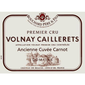 Label shot for 2009 Bouchard Volnay Caillerets Ancienne Cuvee Carnot