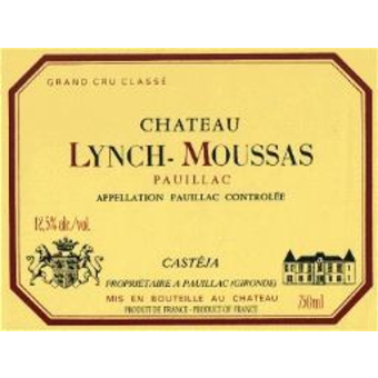 Label shot for 2009 Chateau Lynch Moussas