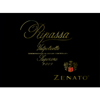 Label shot for 2009 Zenato Ripasso Valpolicella