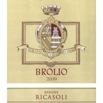 Label shot for 2009 Ricasoli Brolio Chianti Classico