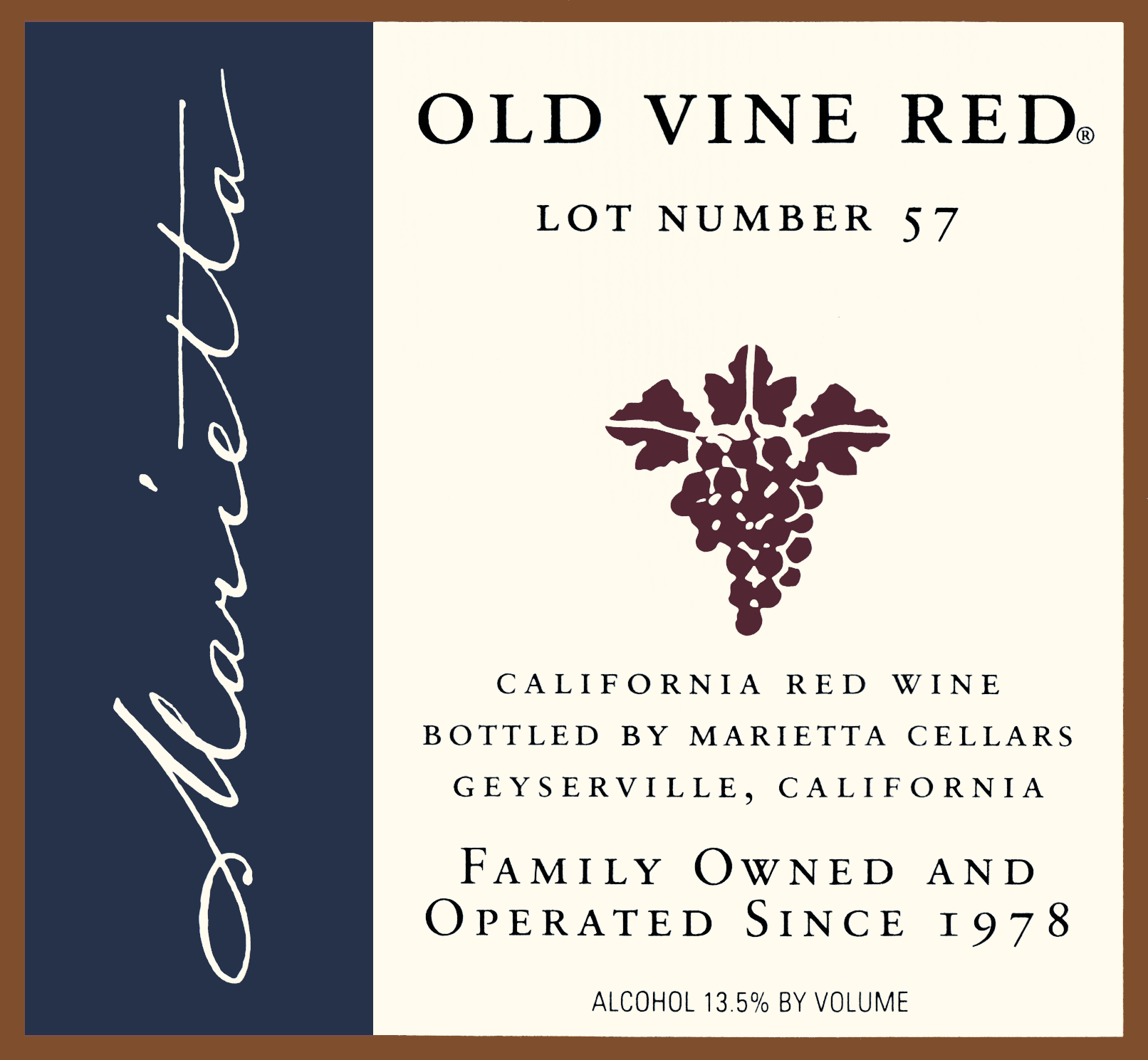 Marietta Old Vine Red Lot 57 Wine Library