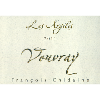 Label shot for 2011 Francois Chidaine Vouvray Les Argiles Sec