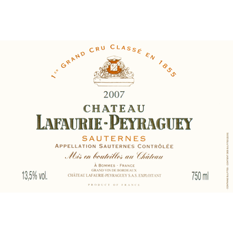Label shot for 2007 Chat Lafaurie Peyraguey
