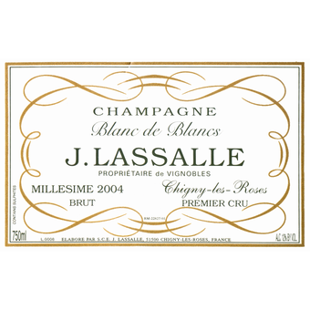 Label shot for 2004 Lassalle Blanc De Blancs