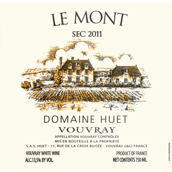 Label shot for 2011 Huet Le Mont Sec Vouvray