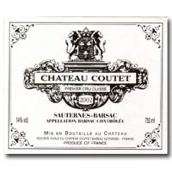 Label shot for 2002 Chateau Coutet