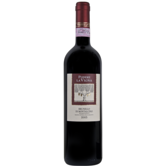 Bottle shot for 2005 Podere La Vigna Brunello