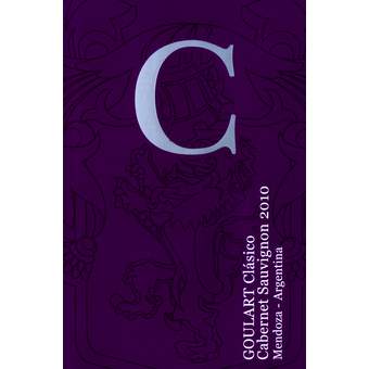 Label shot for 2010 Bodega Goulart Cabernet