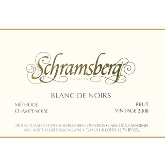 Label shot for 2008 Schramsberg Blanc De Noir