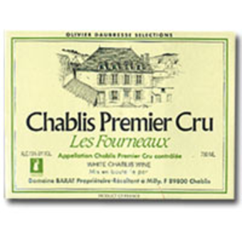 Label shot for 2002 Domaine Barat Chablis Fourneaux