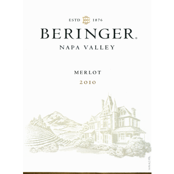 Label shot for 2010 Beringer Napa Merlot