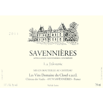 Label shot for 2011 Closel Savennieres La Jalousie