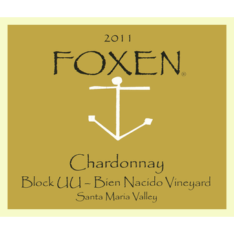 Label shot for 2011 Foxen Chardonnay Bien Nacido Block Uu