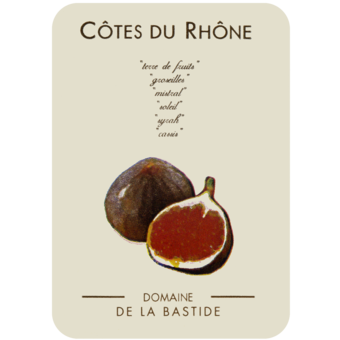 Label shot for 2012 Domaine De La Bastide Blanc Cotes Du Rhone Figue