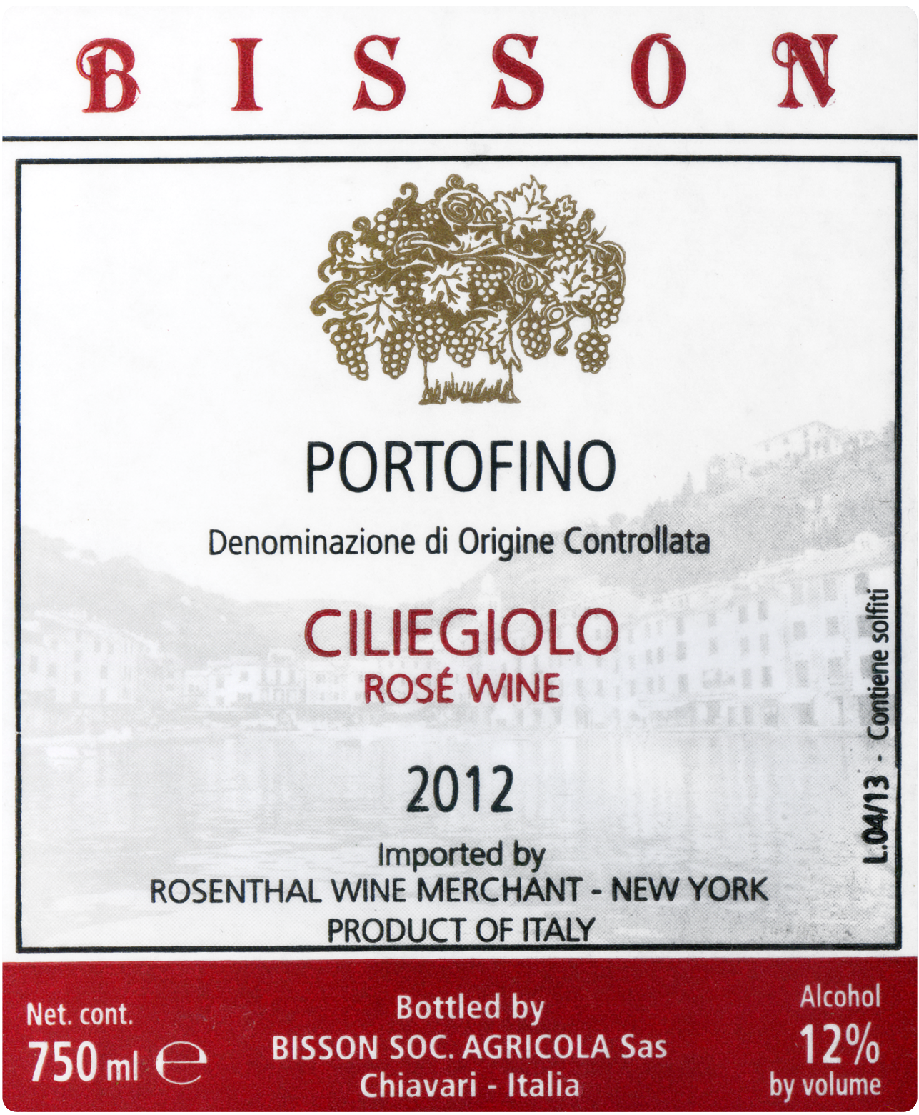 2012 Bisson Ciliegiolo Rose | Wine Library