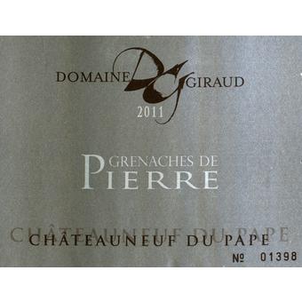 Label shot for 2011 Giraud Les Grenaches De Pierre Chateauneuf Du Pape