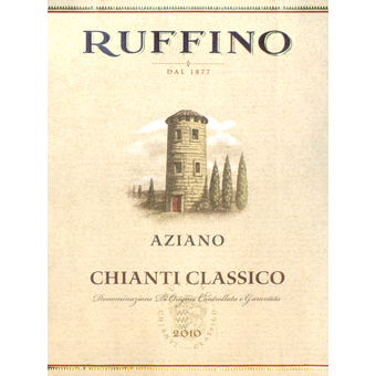 Label shot for 2010 Ruffino Aziano Chianti Classico