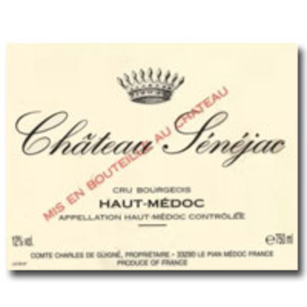 Label shot for 2005 Chateau Senejac Haut Medoc Cru Bourgeois Superieur