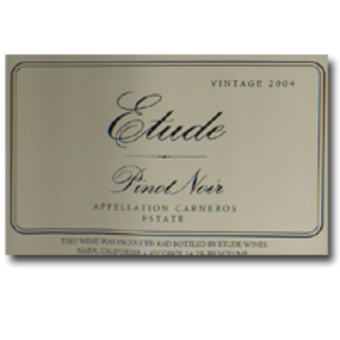 Label shot for 2004 Etude Pinot Noir Carneros