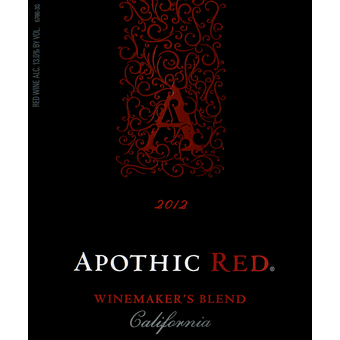 Label shot for 2012 Apothic Winemakers Red Blend