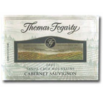 Label shot for 2001 Thomas Fogarty Cabernet Sauvignon