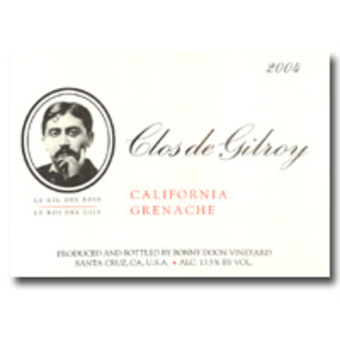Label shot for 2004 Bonny Doon Clos Gilroy Grenache