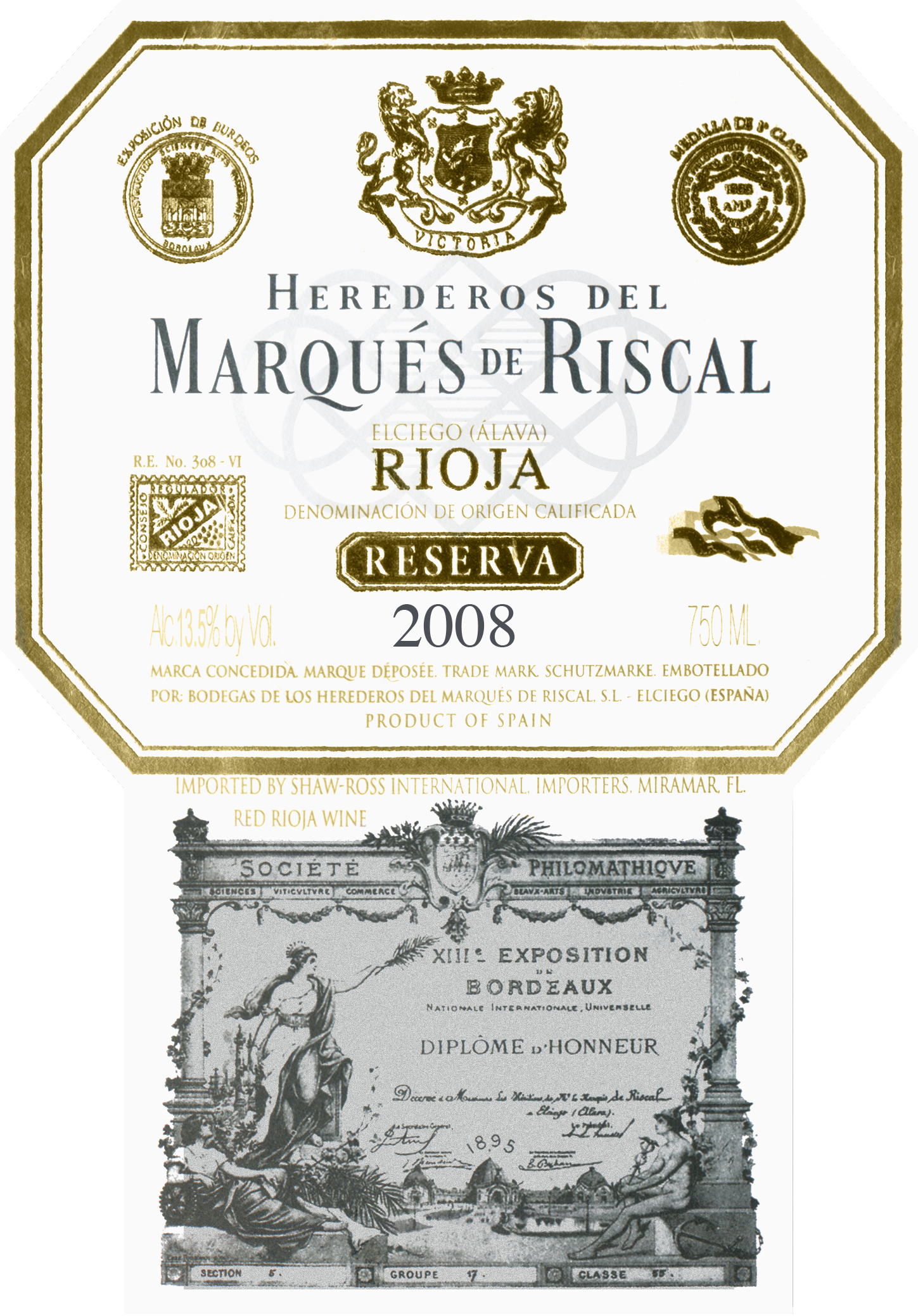 Marques De Rical Rioja Re 2008 Marques De Riscal Rioja Reserva | Wine Library