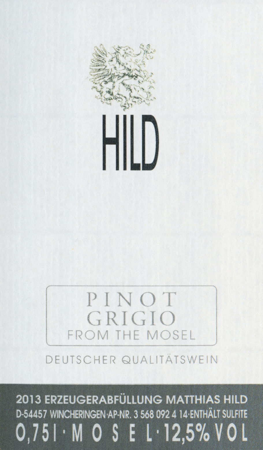 2013 Hild Pinot Grigio (Grauburgunder) Wine Library
