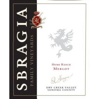 Label shot for 2010 Sbragia Home Ranch Merlot