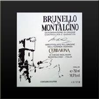 Label shot for 2010 Cerbaiona Brunello Di Montalcino