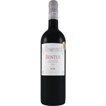 Bottle shot for 2005 Marques Del Puerto Bentus Rioja