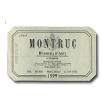 Label shot for 1999 Martinetti Barbera D'asti Montruc
