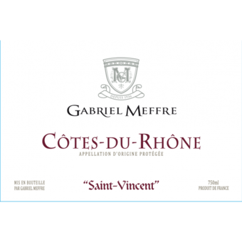 Label shot for 2014 Gabriel Meffre Cotes Du Rhone Saint Vincent