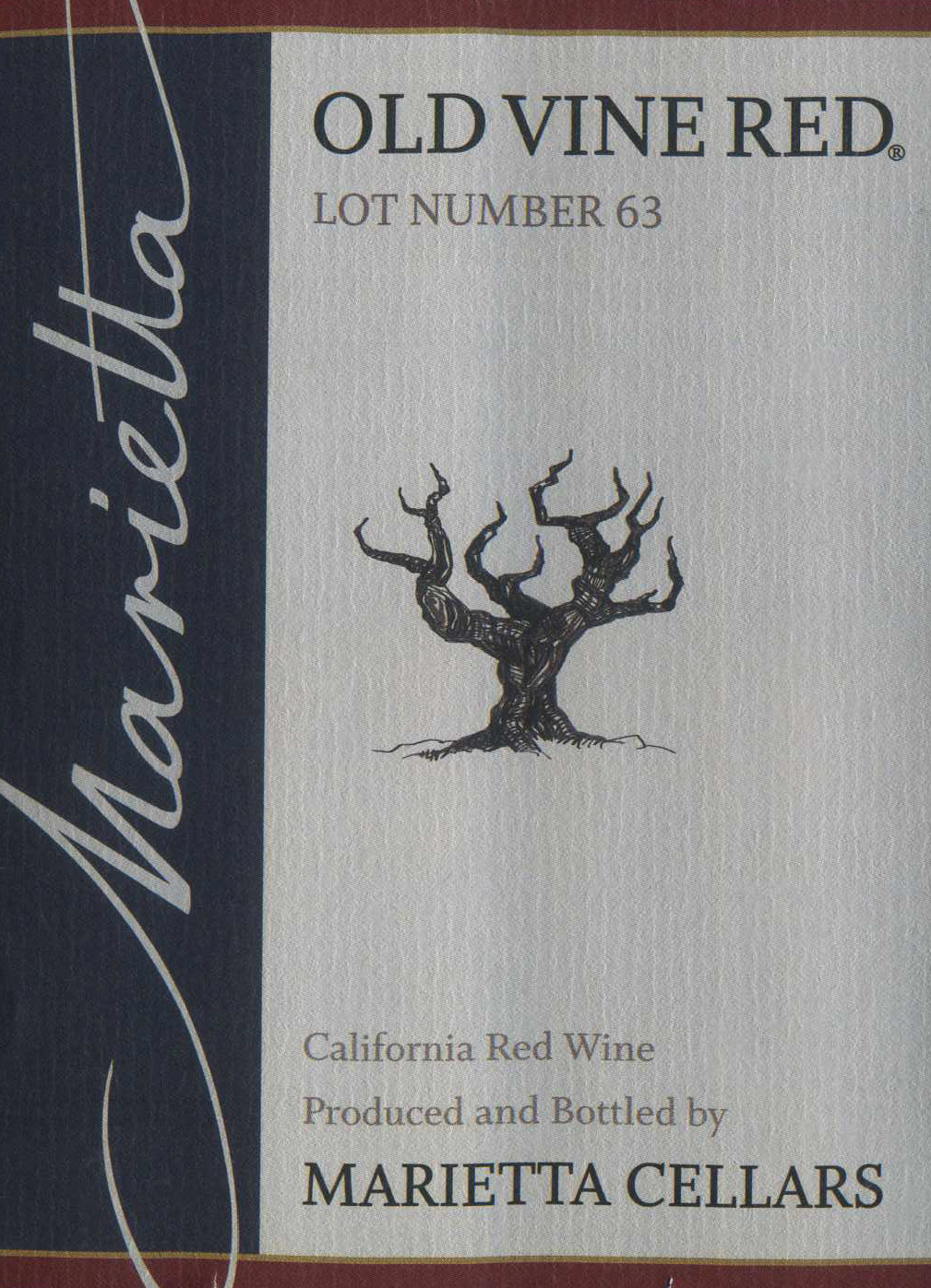 Marietta Wine Cellars Old Vine Red Lot 63 Wine Library