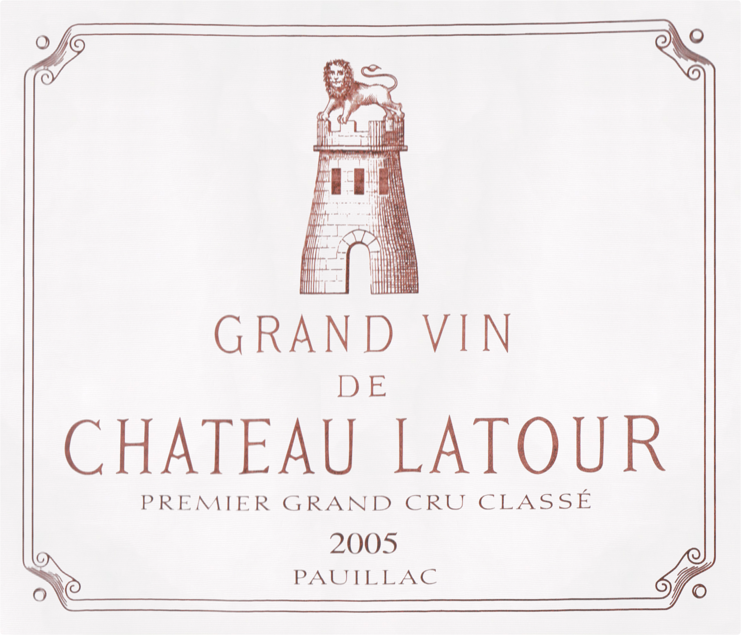2005 Ex Cellar Chateau Latour Wine Library