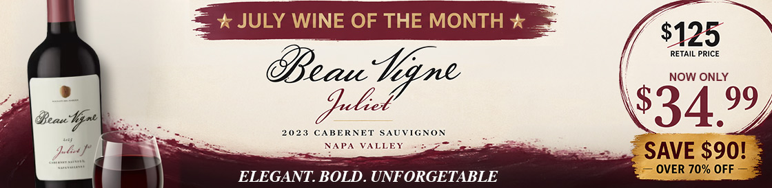 July's wine of the month.