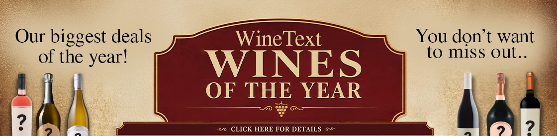 WineText Wines of the Year banner.